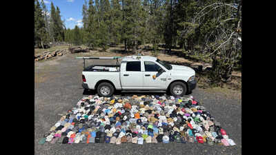 280 hats, 36 sunglasses: Record-breaking 20,00 pieces of trash haul from Yellowstone National Park this year so far