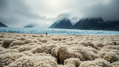 Swiss scientists covered part of an Alpine glacier with sheep’s wool, but the natural material slowed melting almost as well as synthetic covers |