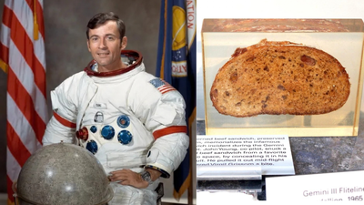 NASA astronaut John Young carried a corned beef sandwich hidden in his spacesuit aboard Gemini III in 1965; rye crumbs floated through the cabin, and it became a $30 million problem for NASA |