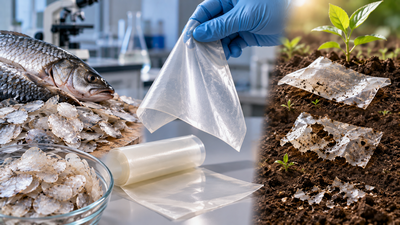 Scientists turned discarded fish scales into flexible biodegradable plastic film that breaks down in soil within 8 weeks |